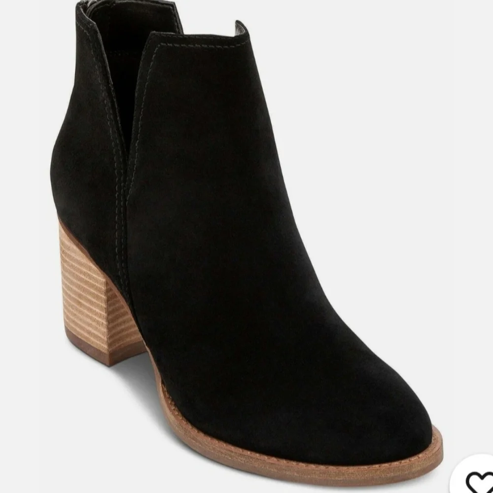 Aqua College Naomi Black Waterproof Suede Ankle Booties Women's Size 8.5